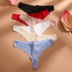 Seamless Ice Silk Low Waist Panties for Women, Breathable Nylon Briefs with Cotton Lining