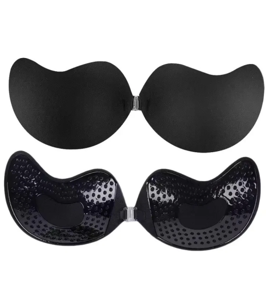 Self Adhesive Bra Mango Shape Strapless Backless Front Closure Bra Silicone Push up Invisible Sticky Bra for Women