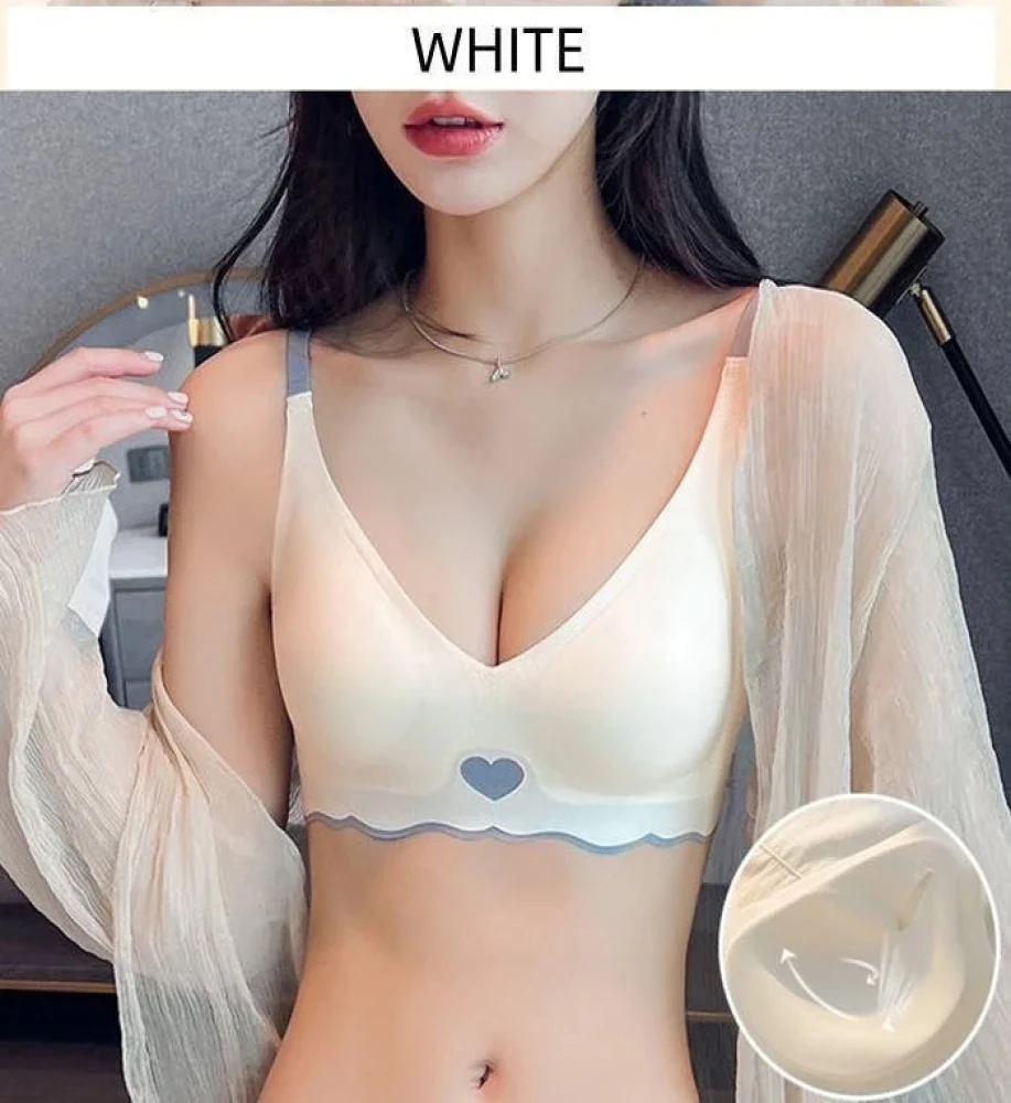 Love bra Women's seamless invisible bra, sexy lingerie, plunging V-neck, push-up, wireless bralette, bralette, underwear