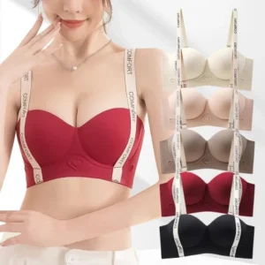 Comfort bra Push-up bra for small busts, seamless sports bra for women, printed straps, invisible bra, comfortable and lightweight