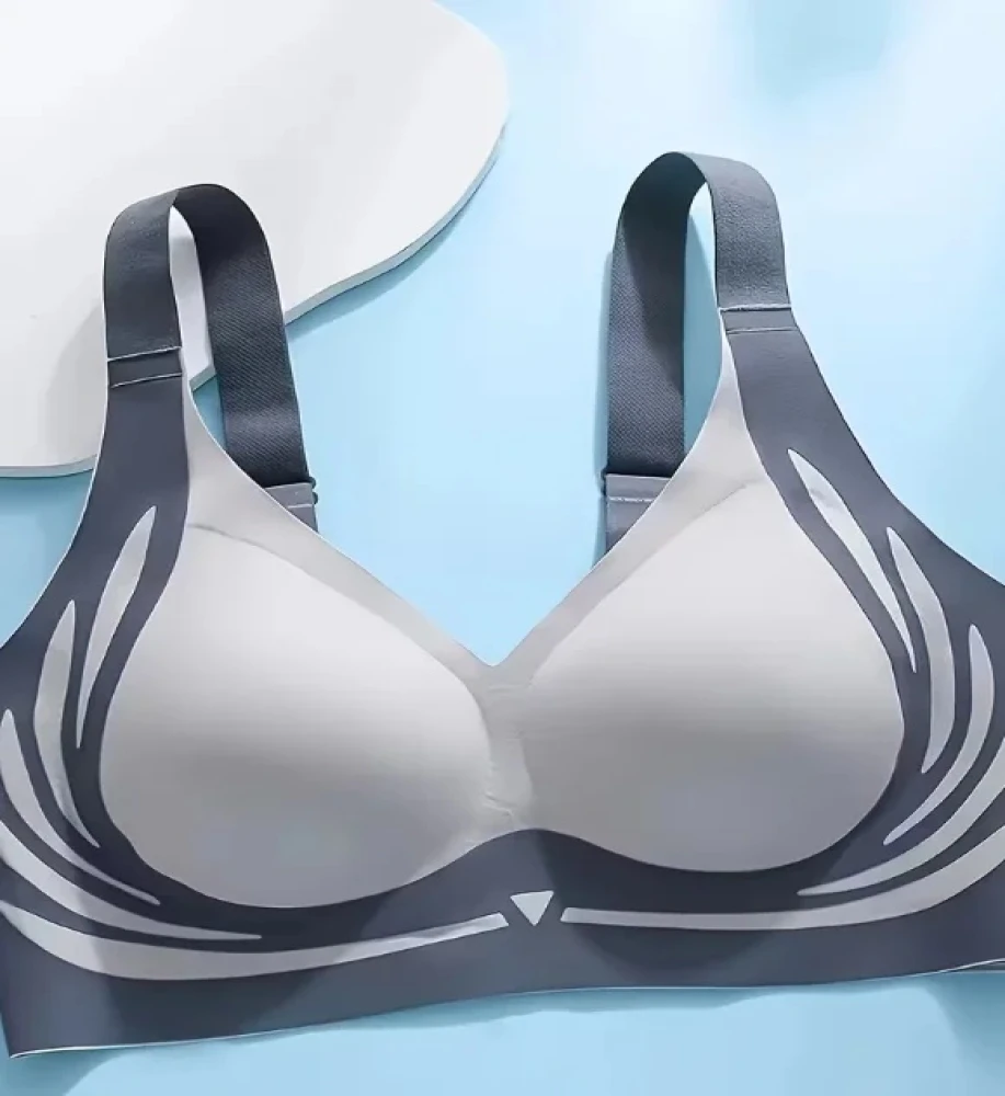 Korean bra Comfortable seamless push-up bras for women, angel wing set, trendy soft and breathable underwear, wire-free lingerie, plus sizes