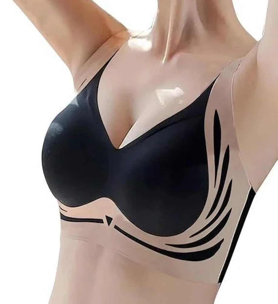 Korean bra Comfortable seamless push-up bras for women, angel wing set, trendy soft and breathable underwear, wire-free lingerie, plus sizes