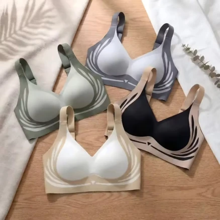 Korean bra Comfortable seamless push-up bras for women, angel wing set, trendy soft and breathable underwear, wire-free lingerie, plus sizes