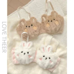 Premium Cute Bunny Plush Bra & Panty Lingerie Set for Women